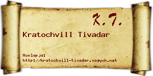 Kratochvill Tivadar névjegykártya